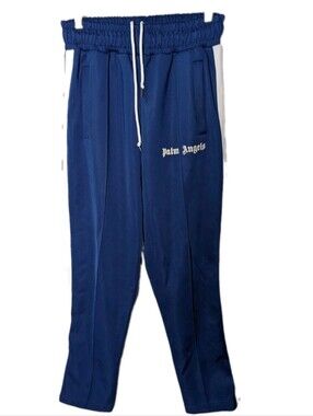 Palm Angels Track Pants Blue Stripe Men's size Medium Active Streetwear